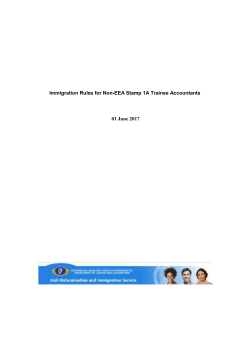 Immigration Rules for Non-EEA Stamp 1A Trainee Accountants 01