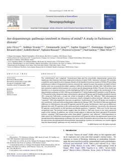 Neuropsychologia Are dopaminergic pathways involved in theory of