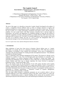 The Logistic Game - System Dynamics Society