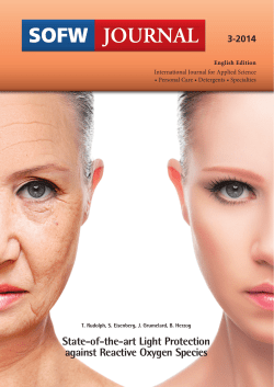 State-of-the-art Light Protection against Reactive Oxygen Species