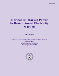 Horizontal Market Power in Restructured Electricity Markets