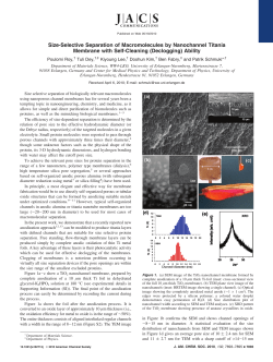 Size-Selective Separation of Macromolecules by Nanochannel