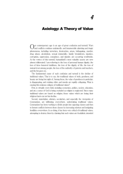 Axiology: A Theory of Value