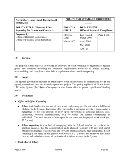 GR013 Time and Effort Reporting for Grants and Contracts
