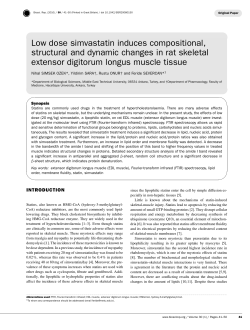 Low dose simvastatin induces compositional, structural and dynamic