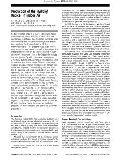 Production of the Hydroxyl Radical in Indoor Air