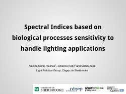 Spectral Indices based on biological processes sensitivity to handle