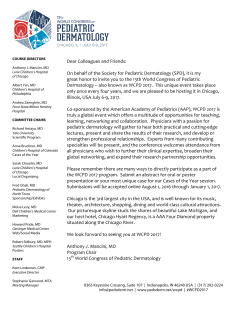 On behalf of the Society for Pediatric Dermatology (SPD)