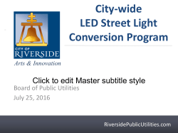 City-wide LED Street Light Conversion Program