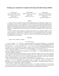 Trading query complexity for sample-based testing