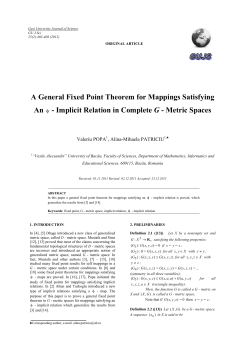 A General Fixed Point Theorem for Mappings Satisfying