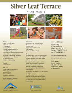 Silver Leaf Terrace - Housing Management Resources