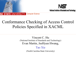 Conformance Checking of Access Control Policies Specified in