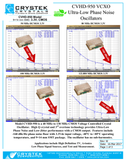 CVHD-950 VCXO Ultra-Low Phase Noise Oscillators CRYSTEK