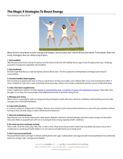 The Magic 9 Strategies To Boost Energy