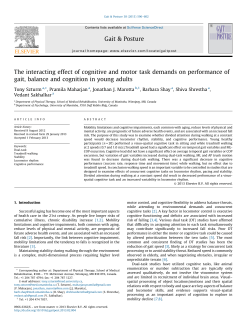 The interacting effect of cognitive and motor task demands on