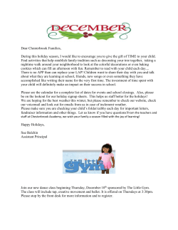 December Newsletter 2015
