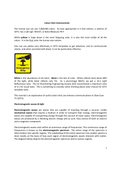 Colors that Communicate The human eye can see