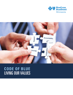 living our values - Blue Cross and Blue Shield of Minnesota