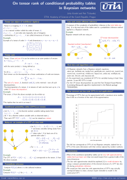 On tensor rank of conditional probability tables in