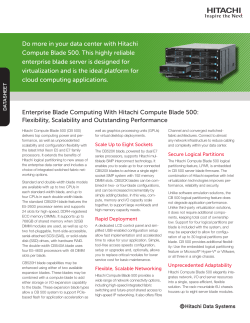Hitachi Compute Blade 500 (CB 500) - Datasheet