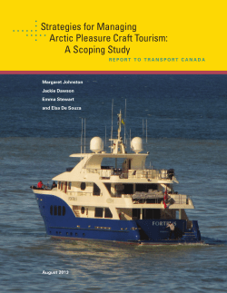 Strategies for Managing Arctic Pleasure Craft Tourism: A