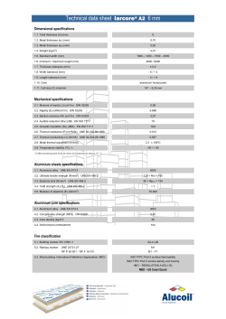 Technical data sheet larcore&reg; A2 6 mm