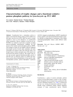 Characterization of trophic changes and a functional oxidative