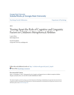 Teasing Apart the Role of Cognitive and Linguistic Factors in