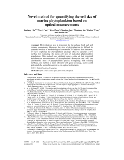 Novel method for quantifying the cell size of marine phytoplankton