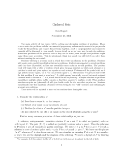 Ordered Sets - Dartmouth Math Department