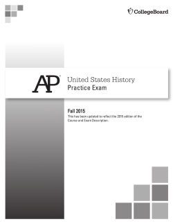 AP United States History: The Course | AP Central &ndash; The College