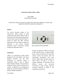 Team MoMo Autonomous Surface Vehicle : MACS Team MoMo