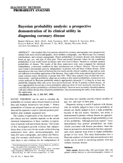 Bayesian probability analysis: a prospective demonstration of its