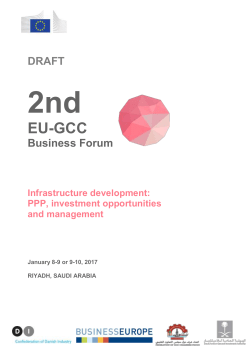 DRAFT 2nd EU-GCC Business Forum Infrastructure development