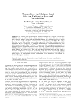 Complexity of the Minimum Input Selection Problem