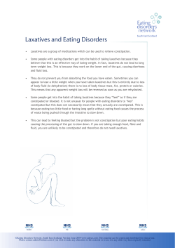 Laxatives and Eating Disorders