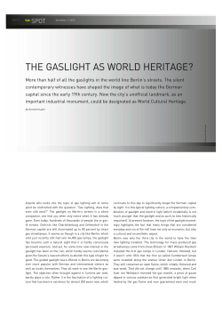 the gaslight as world heritage? - Berlin