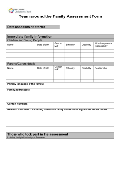 Team around the Family Assessment Form Date assessment started