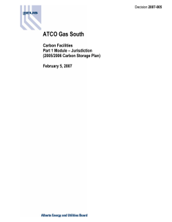 Decision 2007-005: ATCO Gas South Carbon Facilities Part 1