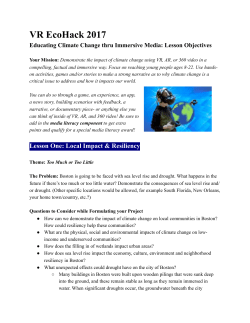 Lesson Objectives- VR Ecohack 2017