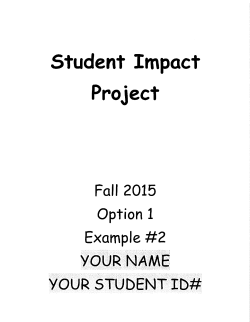 Student Impact Project