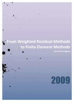 From Weighted Residual Methods to Finite Element Methods