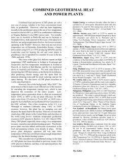 COMBINED GEOTHERMAL HEAT AND POWER PLANTS