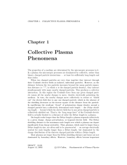 Collective Plasma Phenomena