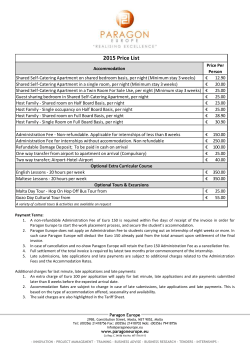 Paragon-Europe-Tariff