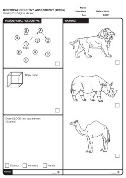 MONTREAL COGNITIVE ASSESSMENT (MOCA)