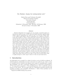 On Markov chains for independent sets