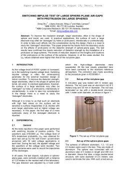 Switching impulse test of large sphere-plane air