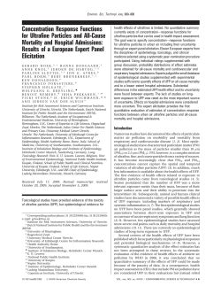 Concentration Response Functions for Ultrafine Particles and All